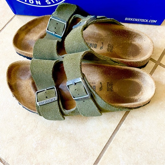 RARELY WORN Birkenstock Arizona BS Thyme Sandals Narrow Fit Size 38 - Picture 3 of 8